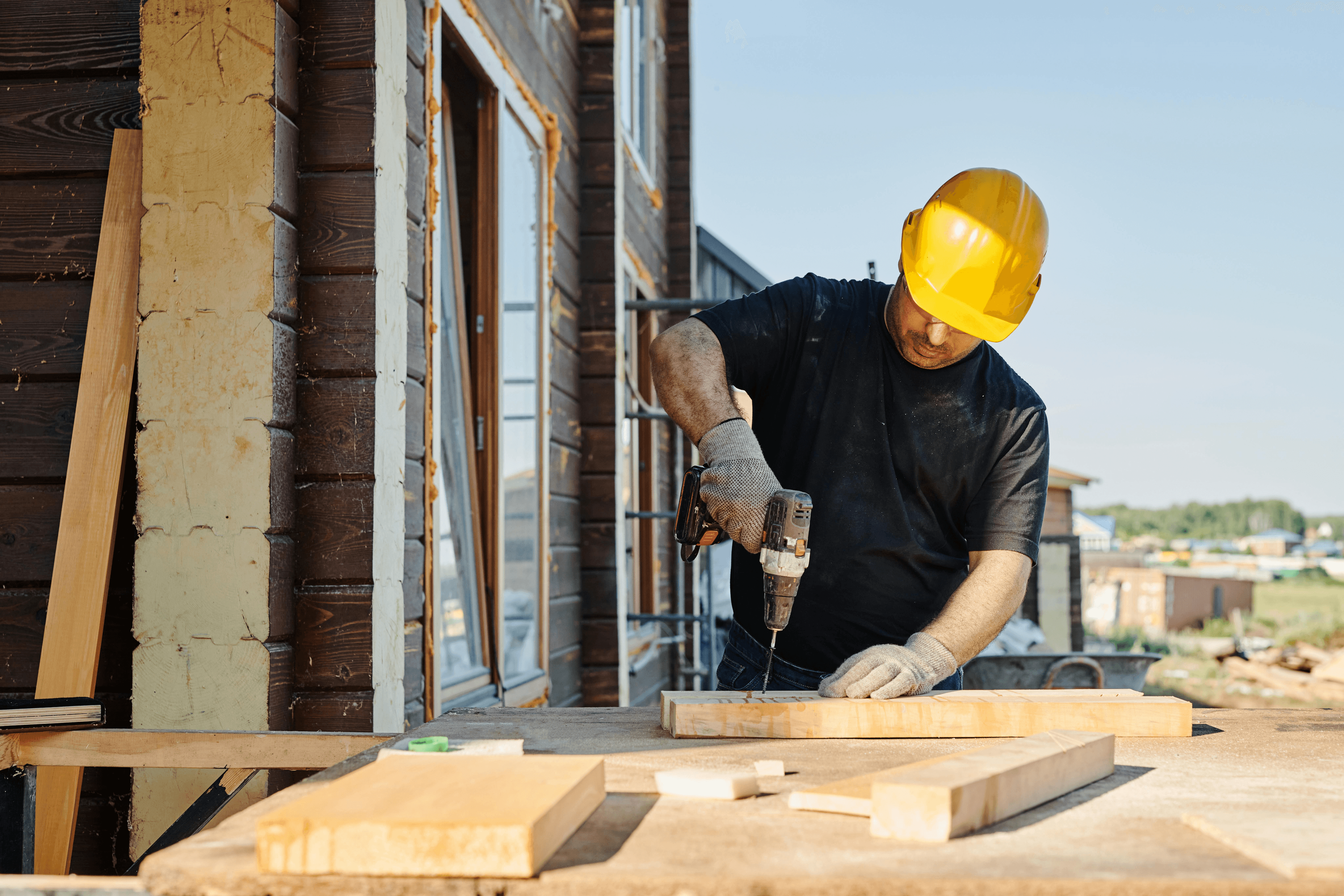 BackgroundImage is a Man working on wood